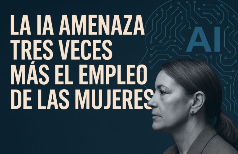 ⚠️ La IA pone en riesgo más empleos femeninos: tres veces más expuestas que los hombres