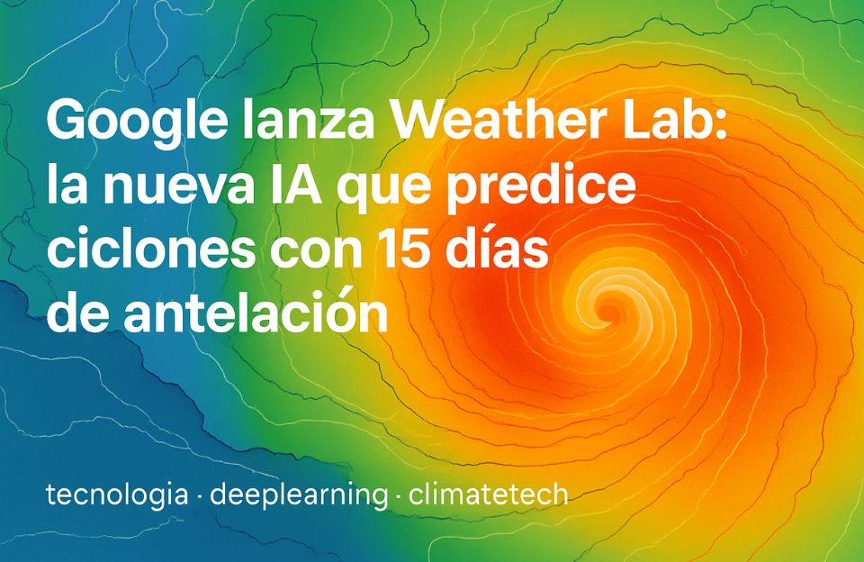 ☁️ Google lanza Weather Lab: la nueva IA que predice ciclones con 15 días de antelación