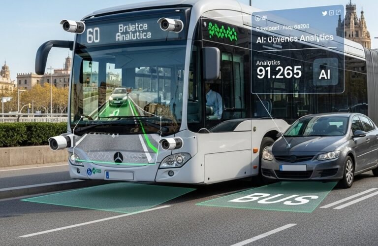 Barcelona usa IA en autobuses para multar invasores del carril bus