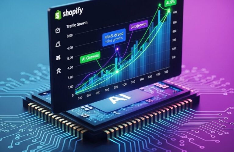 Shopify Impulsado por la IA: Tráfico se Multiplica por 7 y Órdenes por 11