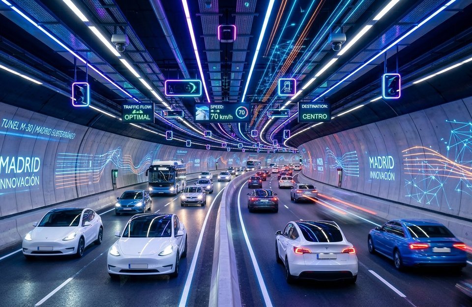 Madrid se prepara para inaugurar el primer túnel urbano gestionado por inteligencia artificial